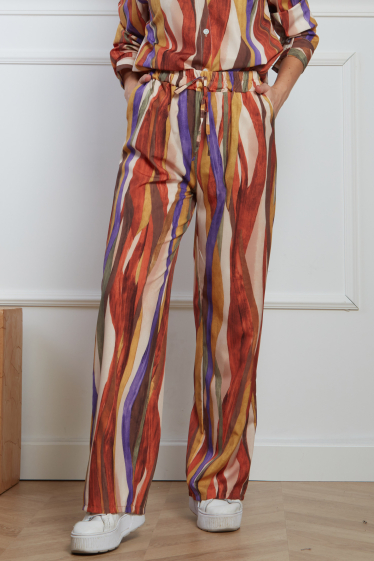 Grossiste Adilynn - Pantalon fluide multicolore