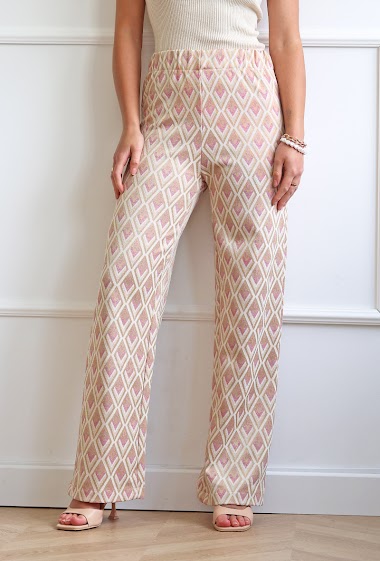 Wholesaler Adilynn - Pantalon lurex losange