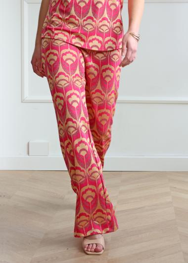 Wholesaler Adilynn - Floral lurex trousers
