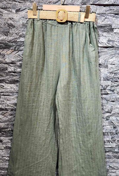 Wholesaler Adilynn - Striped linen pants