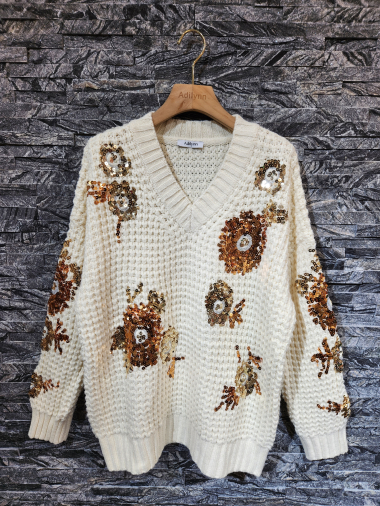 Wholesaler Adilynn - Thick sequinned sweater