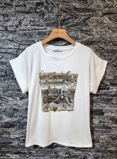 Großhändler Adilynn - T-Shirt mit „Summer is a state of mind“-Aufdruck und Rundhalsausschnitt