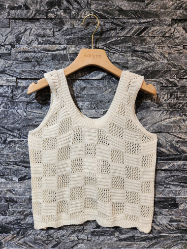 Wholesaler Adilynn - Sleeveless cotton knit top