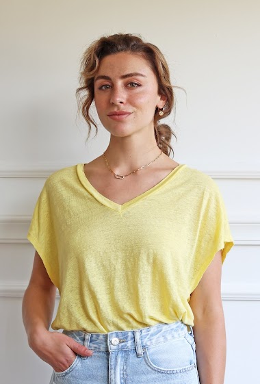 Wholesaler Adilynn - linen t-shirt