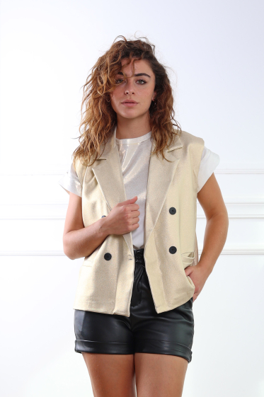 Wholesaler Adilynn - Metallic sleeveless jacket