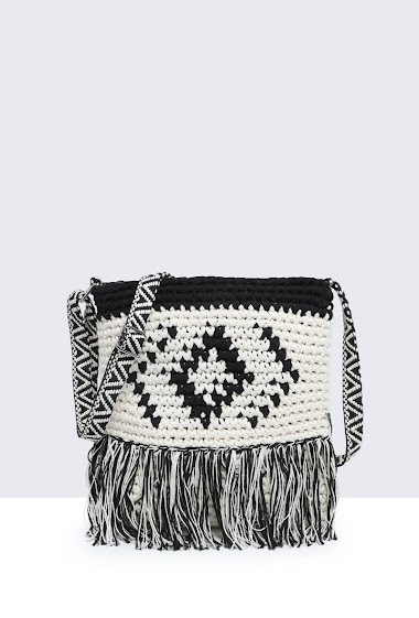 Wholesaler A&E - 8827-BV Shoulder bag made of crocheted textile