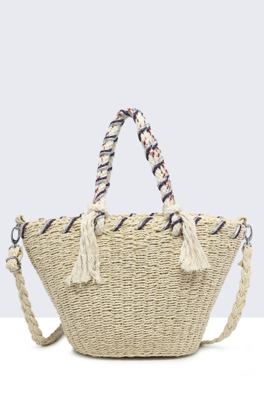 Wholesaler A&E - 8847-BV Crocheted paper straw handbag