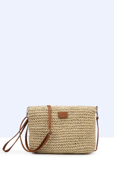 Wholesaler A&E - 8990-BV-24 Shoulder bag made of paper straw crocheted