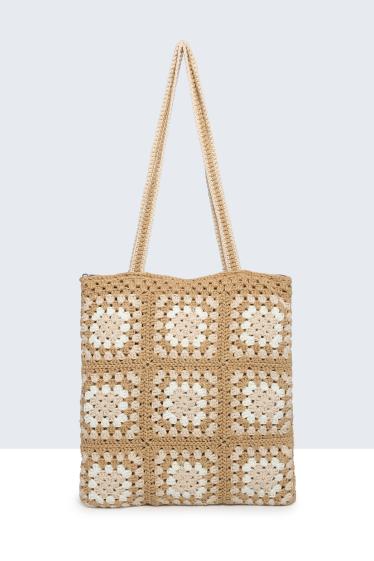 Wholesaler A&E - 9045-BV Crocheted cotton handbag