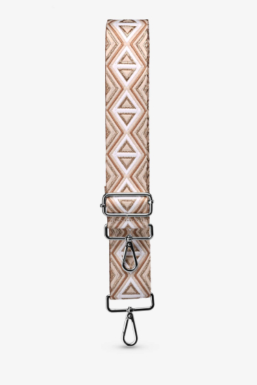 Wholesaler A&E - A40-RS-AG-037 Adjustable patterned shoulder strap with silver carabiners