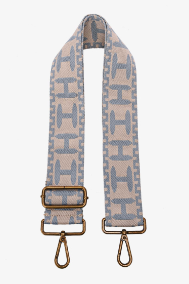 Wholesaler A&E - Adjustable patterned strap shoulder strap with silver carabiners