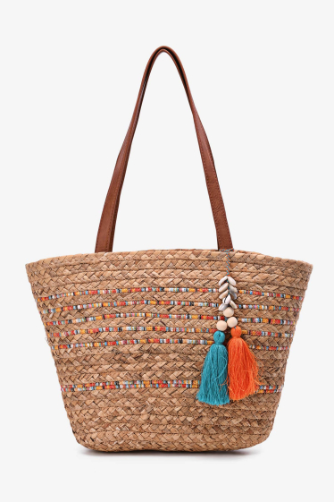 Wholesaler A&E - CL13071 Woven Basket Handbag
