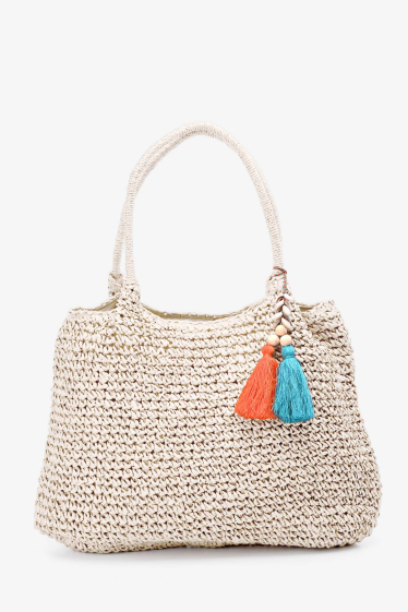 Wholesaler A&E - CL13081 Crocheted paper straw handbag / Beach bag