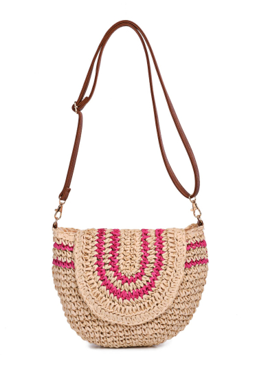 Wholesaler A&E - HL13202 Shoulder bag made of paper straw crocheted