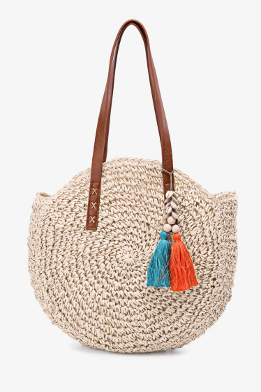 Wholesaler A&E - HL13219 Crocheted paper straw handbag / Beach bag