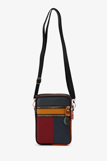 Wholesaler A&E - KJ86722 Multicoloured split leather shoulder bag