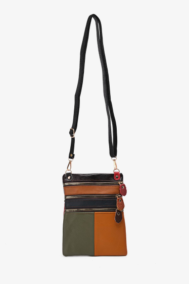 Wholesaler A&E - KJ86723 Multicoloured split leather shoulder bag