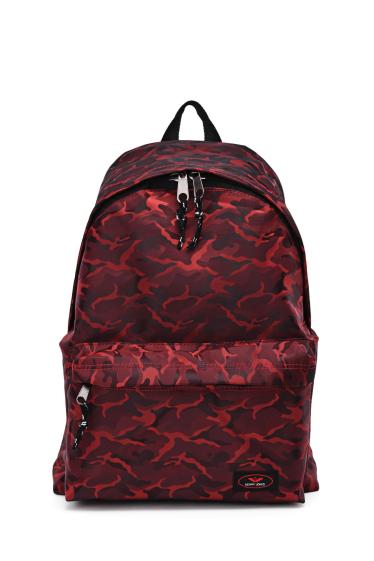 Wholesaler A&E - KJ89818 Satin Camo Textile Backpack