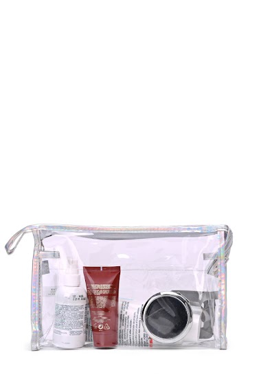 Grossiste A&E - KJT107-1 Pochette trousse maquillage transparente