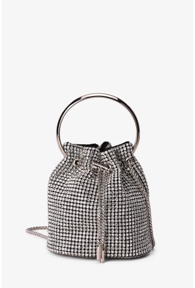 Wholesaler A&E - M-7019 Small handbag rhinestone mesh shoulder bag