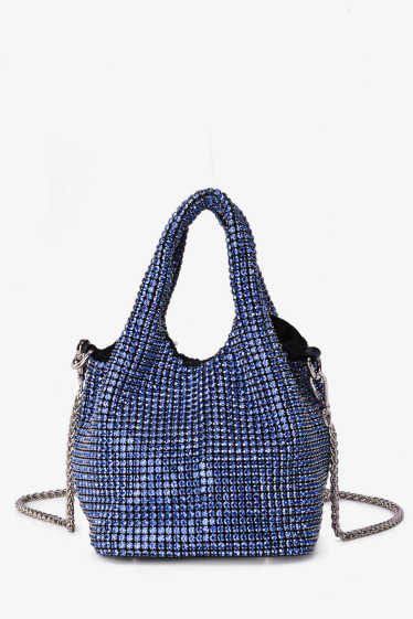 Wholesaler A&E - M-7020-N23 Small Rhinestone Mesh Crossbody Bag Handbag