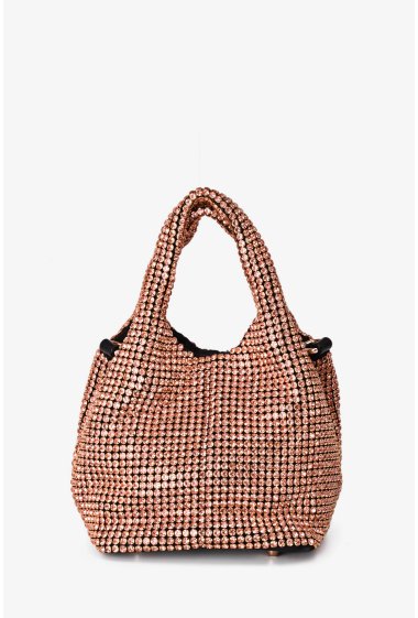 Wholesaler A&E - M-7020 Small handbag rhinestone mesh shoulder bag