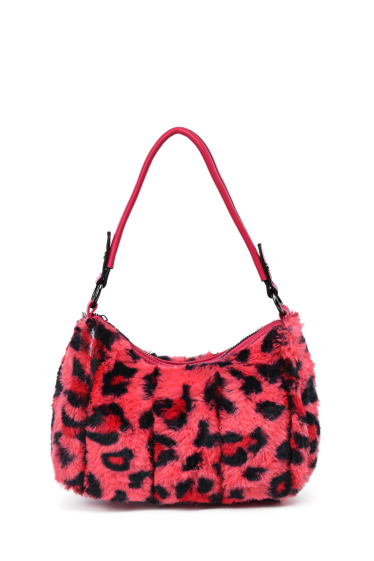 Wholesaler A&E - Synthetic leopard fur shoulder handbag 2016