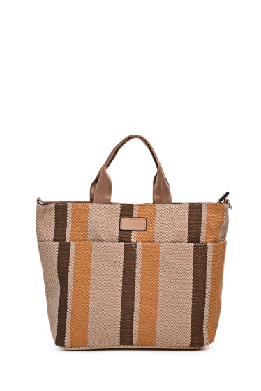 Wholesaler A&E - Multicoloured jute canvas handbag 188-94