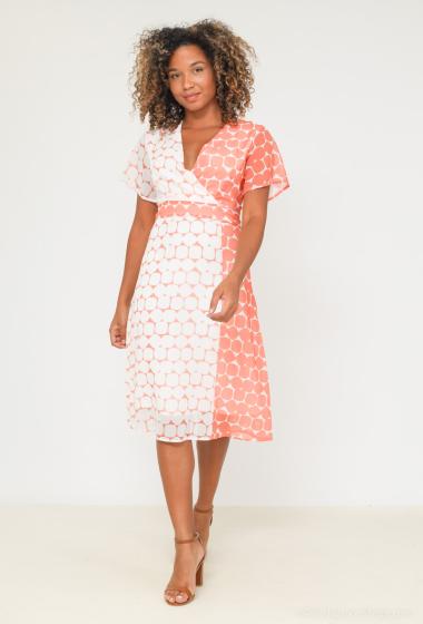 Großhändler Afinity - Kleid mit Polka-Dot-Print