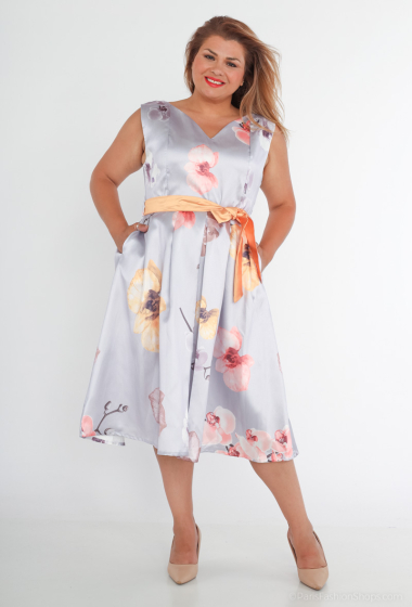 Wholesaler Afinity - Plus size printed skater dress