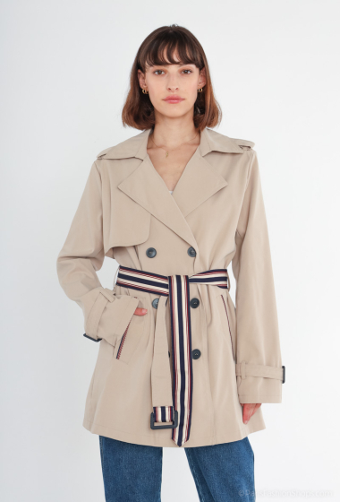 Wholesaler Afinity - Plain short trench coat