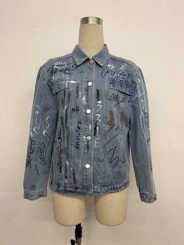 Wholesaler Aikha - jeans jacket with writing