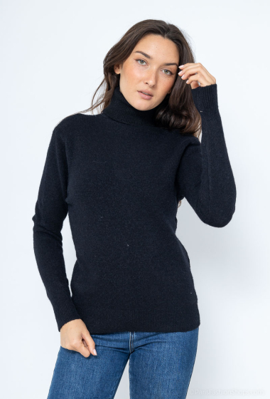 Wholesaler AISABELLE - Turtleneck sweater with tress pattern on the front
