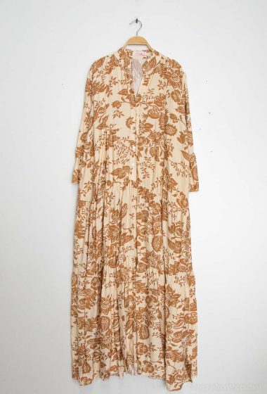 Wholesaler AISABELLE - Floral print floral sleeve dress