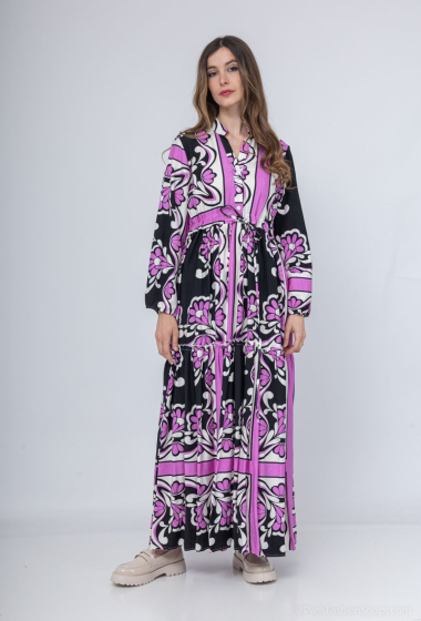 Wholesaler AISABELLE - Long dress with floral print