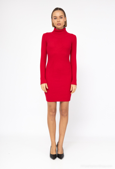 Wholesaler AISABELLE - Striped Bodycon Sweater Midi Dress