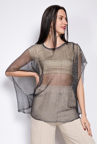 Großhändler MAR&CO - Perforated shiny poncho
