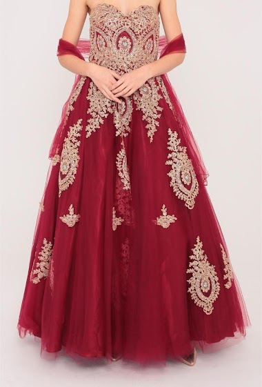 Wholesaler Alice'Desir - Maxi evening dress with embroideries
