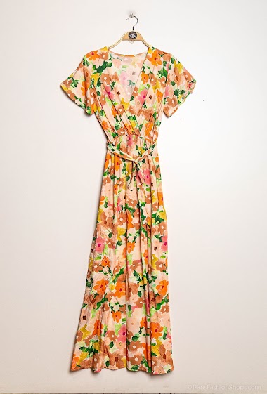 Wholesaler Alice'Desir - Flower printed wrap dress