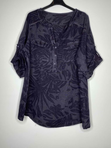 Großhändler Fidèle - Printed linen blouse