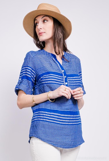 Wholesaler Alice.M - Linen striped blouse