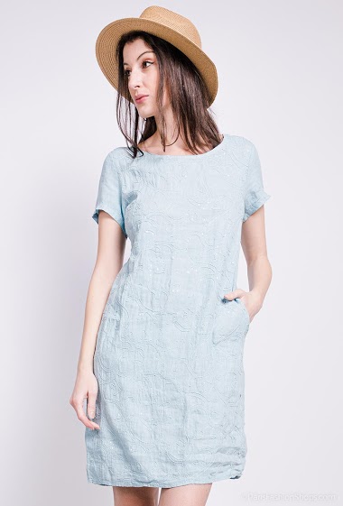 Wholesaler Alice.M - Linen embroidered dress
