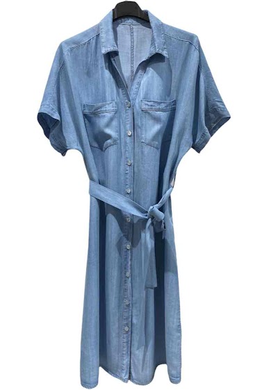 Wholesaler Alice.M - Plain tencel shirt dress
