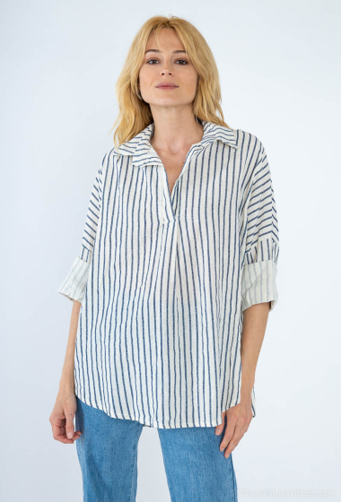 Wholesaler BY COCO - Striped linen blouse