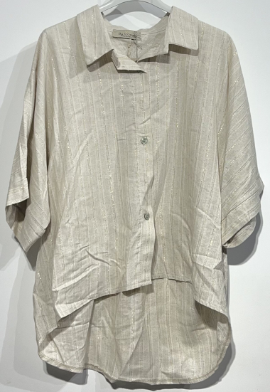 Wholesaler BY COCO - Short linen viscose Lurex shirt