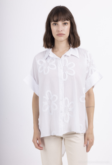 Wholesaler BY COCO - Embroidered flower shirt