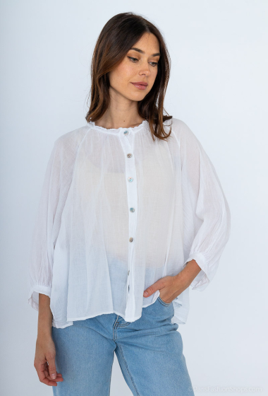 Wholesaler BY COCO - Oversized cotton voile shirt