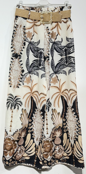 Grossiste BY COCO - Pantalon motif avec ceinture