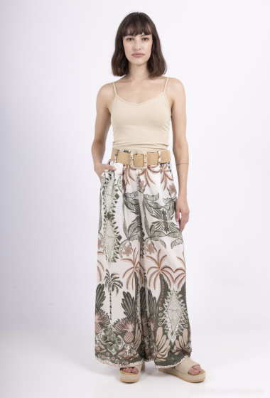 Wholesaler BY COCO - Patterned pants with belt