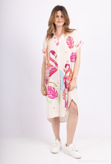 Wholesaler BY COCO - Long printed shirt dress